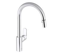 Robinet cuisine avec douchette extractible JACOB DELAFON July+ col de cygne et orientable
