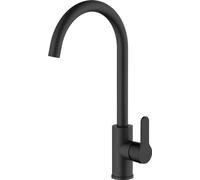 Robinet Cuisine Miño Noir Mat Design Moderne, Bec Haut Orientable, Finition Noir Mat - Verhal