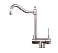 Robinet Cuisine Rabattable sous Fenetre Mitigeur Cuisine Acier Inoxydable 304 Robinet D'Eau Chaude et Froide de Cuisine Rotatif Monotrou Robinet D'Évier