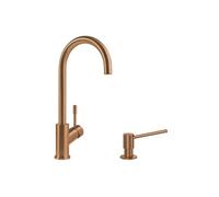 Robinet cuisine VILLEROY ET BOCH Umbrella + Distributeur de savon Bronze