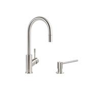 Robinet cuisine VILLEROY ET BOCH Umbrella flex + Distributeur de savon Acier massif