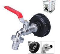 Robinet - Cuve 1000L - Résistant au gel - Adaptateur S60X6 - Raccord pour arrosage jardin