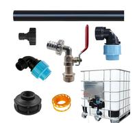 Robinet Cuve 1000L | Robinet IBC Col de Cygne de Cuve | Raccord en Col de Cygne 3/4 Étanche | IBC Adaptateur pour Cuve Récupération d'Eau de Pluie 1000 Litres, Raccord Cuve IBC Robinet Kit