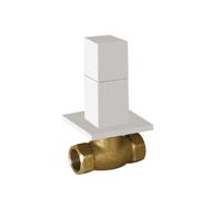 Robinet d’arrêt encastréRaccord fileté femelle : 1/2". Blanc mat - TRES 00715501BM