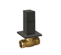 Robinet d’arrêt encastréRaccord fileté femelle : 1/2". Noir mat - TRES 00715501NM