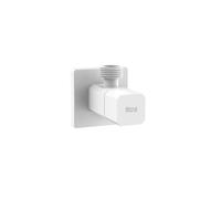 Robinet d’arrêt équerre square tête céramique 1/2” blanc mat - ROCA A5251679B0