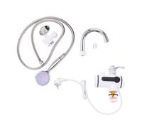 Robinet D’eau Chaude et Froide 3000w 220v, Chauffe-eau Instantané | Affichage Numérique, Tube Orientable 360°, Acier Inoxydable Abs, Blanc, Usage Salle de Bain Style Aléatoire