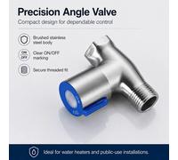 Robinet d'angle en acier inoxydable SUS304, filetage mâle/femelle G1/2, pour le contrôle de l'eau des toilettes et des chauffe-eau Blue Handle F M Valv