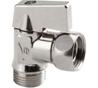 Syveco 689003 Série 689 Robinet à boisseau sphérique pour réservoir WC avec support chromé 3/8" BSP x 3/8" BSP