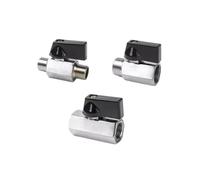 Robinet D'arrêt À Bille En Laiton 1/8-1/2po BSP | Mini Mâle Noir À Filetage Femelle(3 F-F)