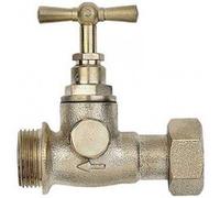 Robinet d'arrêt après compteur purgeur 2 bouchons mâle/femelle 20 x 27mm G