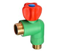 Robinet d'arrêt d'eau - Robinet d'arrêt d'angle - Sortie anti-fuite avec fonction de régulation du débit - Raccord de valve pour système d'équilibrage de pression - Robinet de contrôle de