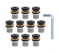 Robinet d'arrêt en laiton 1/2" Joint en silicone automatique (10 pièces)