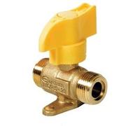 Robinet d'arrêt gaz 1/4 de tour B-P double mâle 20x150 G