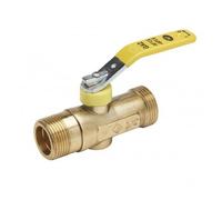Robinet d'arrêt gaz DN20 MM G 1" MOP 0,5 - sans pattes - manette jaune FAVEX