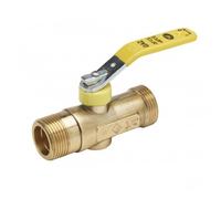Robinet d'arrêt gaz DN25 MM G 1"1/4 MOP 0,5 - sans pattes - manette jaune FAVEX