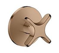 Robinet d'arrêt hansgrohe AXOR One 48771300 pour installation encastrée, or rouge poli, avec poignée croisée