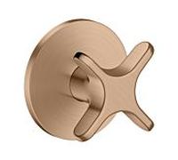 Robinet d'arrêt hansgrohe AXOR One 48771310 pour installation encastrée, or rouge brossé, avec poignée croisée