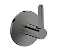 Robinet d'arrêt hansgrohe AXOR One 48772330 encastré, chrome noir poli, avec poignée à levier