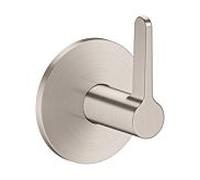 Robinet d'arrêt hansgrohe AXOR One 48772800 encastré, finition inox, avec poignée à levier