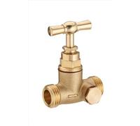 Robinet d'arrêt purgeur 2 bouchons mâle/mâle 15 x 21mm