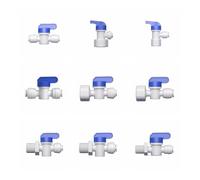 Robinet d'arrêt Quick-Fitting Robinet à bille de lavage contre-courant 1/4 ''3/8'', interrupteur raccord filetage mâle femelle, connecteur rapide, filtre eau, pièces d'osmose inverse(1I4 Switch 02)