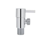 Robinet d'arrêt Robinet De Salle De Bains Vannes En Laiton Chrome Plaqué Contrôle De L'eau Vanne D'angle