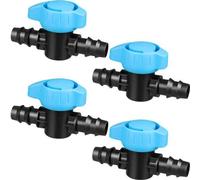 Robinet d'arrivée d'eau - Adaptateur pour tuyau - Régulateur de débit - Raccord de tuyau étanche - 12,7 mm (1 pouce) - Noir/Bleu