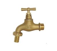SOMATHERM FOR YOU, Robinet de puisage à potence brut en laiton CW617N - Mâle 1/2" - Raccord au nez 3/4" - Résistant, fiable, pression max 10 bars, température max 90°C, norme ACS