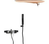 Robinet de baignoire, montage mural, construction en laiton, dimensions 271x5x113cm, plage de température 0-80℃, pomme de douche simple