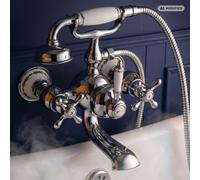 Robinet de baignoire PaulGurkes Nostalgie Retro Style Campagne avec Douche en
