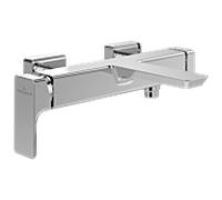Robinet de baignoire Villeroy et Boch Subway 3.0 TVT11200200061 avec inverseur, fixation murale, chromé