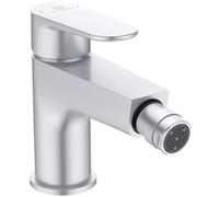Robinet de bidet Ideal Standard BD716SI Cerafine O avec vanne à ouverture par pression (raccord de vidange), saillie 13,2 cm, argent