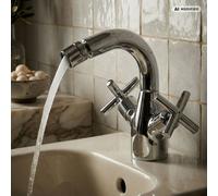 Robinet de bidet PaulGurkes avec douche intime, mélangeur à deux poignées