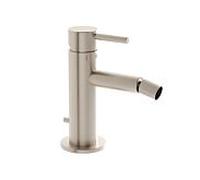 Robinet de bidet VitrA Origin A4255934, saillie 105 mm, avec bonde, installation monotrou, nickel brossé