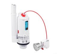 Robinet de chasse d'eau à bouton poussoir pour réservoir de WC | Convient aux trous de 59 à 61 mm, design de contrôle du fil, toucher sensible, sélection double mode, économe en eau