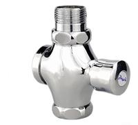 Robinet de chasse d'eau à fermeture automatique pour WC (D) | Arrêt différé, réglable en 3 à 7 secondes, économie d'eau, design à bouton-poussoir, nettoyage efficace
