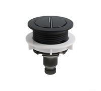 Robinet de chasse d'eau double avec bouton poussoir chromé ABS facile à installer pour réparation et entretien du réservoir de la salle de bain (noir)