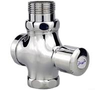 Robinet de chasse d'eau en laiton massif avec arrêt automatique retardé pour urinoir ou squat avec minuterie réglable et chrome plaqué pour la surface (C)
