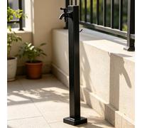 Robinet de colonne d'eau extérieur autoportant, support de tuyau de jardin, bouche d'incendie montée au sol avec robinet à double sortie et pistolet de pulvérisation(Style 1,Height: 95cm/37.4in)