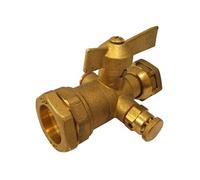 Robinet de compteur à compression laiton 19 x 25 pour tube en polyéthylène