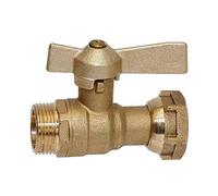 Robinet de Compteur Droit Mâle/M 26x34(1") - Ecrou 26x34(1")/Long - Long 80 mm