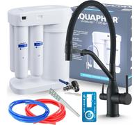 Robinet de cuisine 3 voies Ari Magneto avec douchette extractible, bec pivotant 360°, raccord pour filtre à eau, chrome