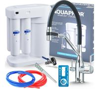 Robinet de cuisine 3 voies Ari Magneto avec douchette extractible, bec pivotant à 360°, raccord filtre à eau, chromé