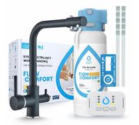 Robinet de cuisine Ari 3 voies, modèle Venom, chromé, pour évier, livré avec le système de filtration d'eau Dafi D1, installation sous l'évier, pivotant à 360°