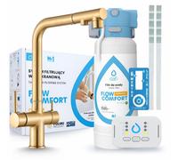 Robinet de cuisine Ari 3 voies, modèle Venom, en laiton, avec douchette extractible. Livré avec le système de filtration d'eau Dafi D1, à installer sous l'évier