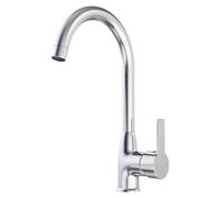 Robinet de cuisine ARIANE - Finition chromée - Avec bec orientable - Corps en laiton - Mitigeur ergonomique en métal - Cartouche en céramique de Ø35 mm - Débit de 11,4 L/min.