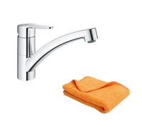 Robinet de cuisine bec bas GROHE Start Eco Quickfix + microfibre