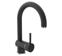 Robinet de cuisine eisl FUTURA C, robinet pivotant à 360° pour cuisine avec fonction d'économie d'énergie, noir mat