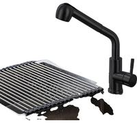 Robinet de cuisine extractible, design contemporain,Dual Handle, 04001noir
